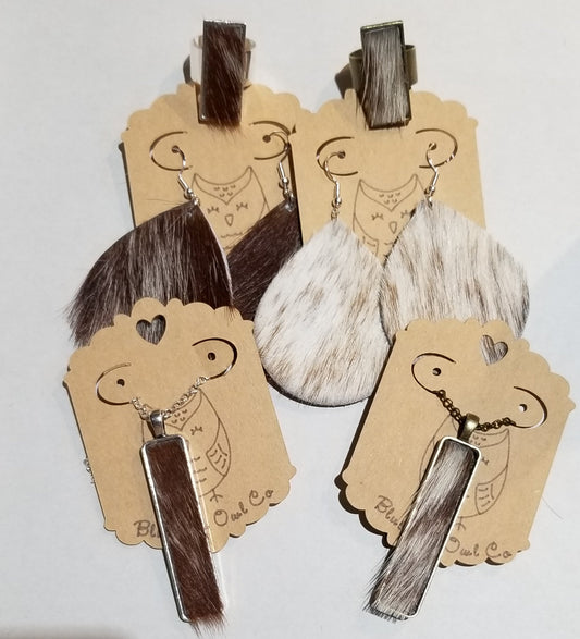 Hair on Cowhide Necklace